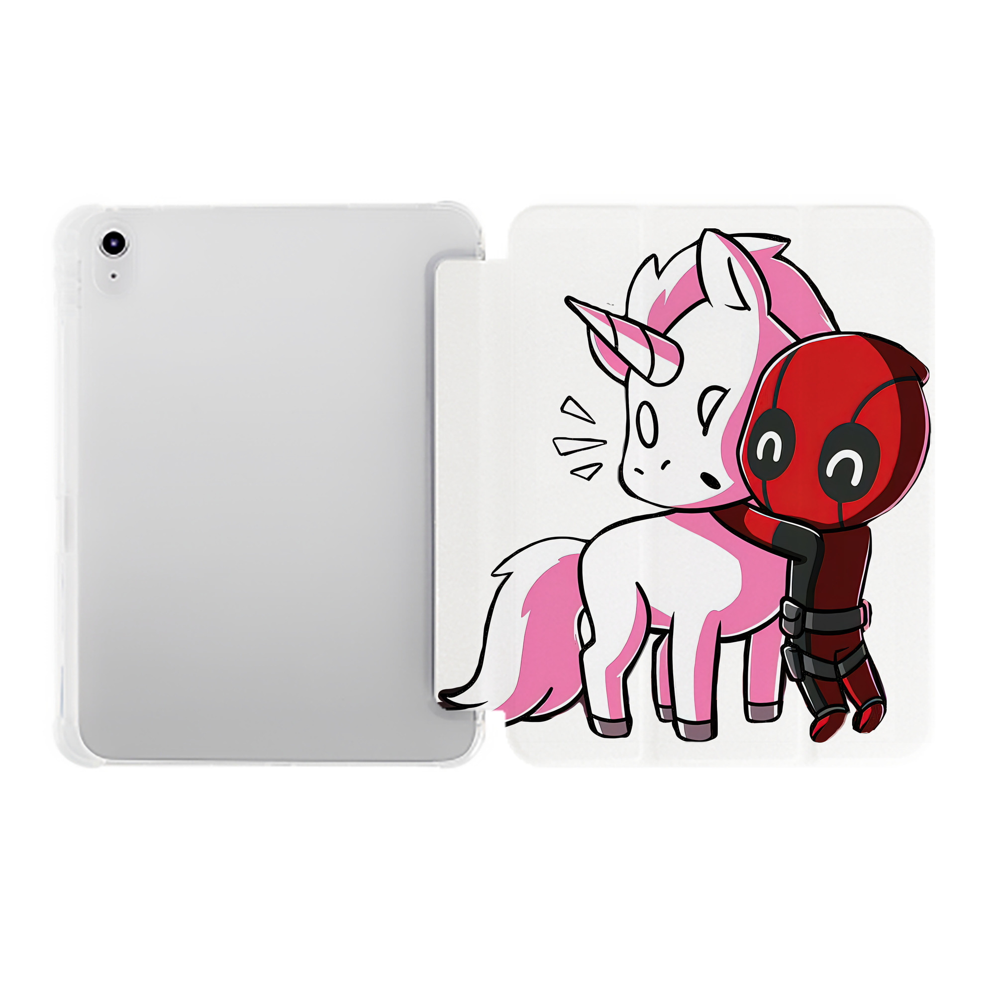 （画像用） Deadpool デッドプール IPad ケース ペン収納付き 三つ折りスタンド PUレザー×シリコン 対応機種9.5/10.5/10.9インチ